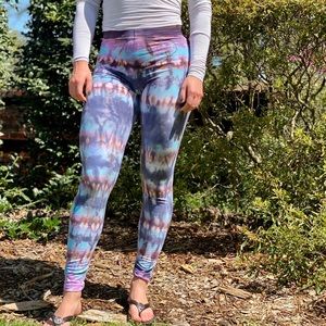 Heady Handmade Tie Dye stripe Leggings!